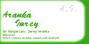 aranka imrey business card